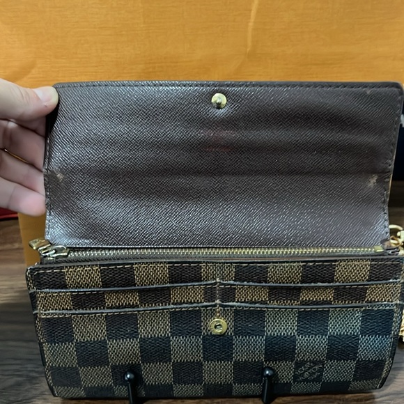 Louis Vuitton damier wallet w/unbranded chain - Picture 2 of 11